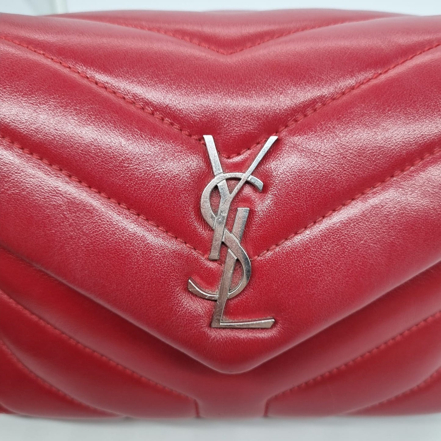 Yves Saint Laurent LouLou Toy Red SHW Size 20x7x14