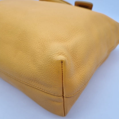 Prada Vitello Daino Leather Yellow Size 35x11x35