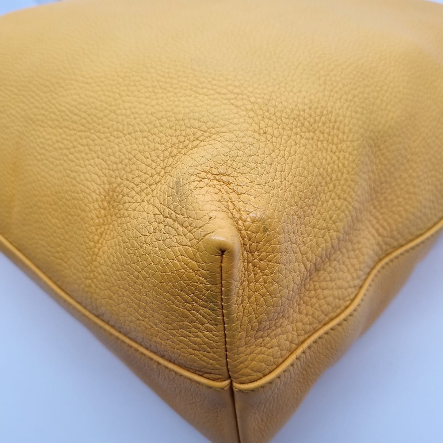 Prada Vitello Daino Leather Yellow Size 35x11x35