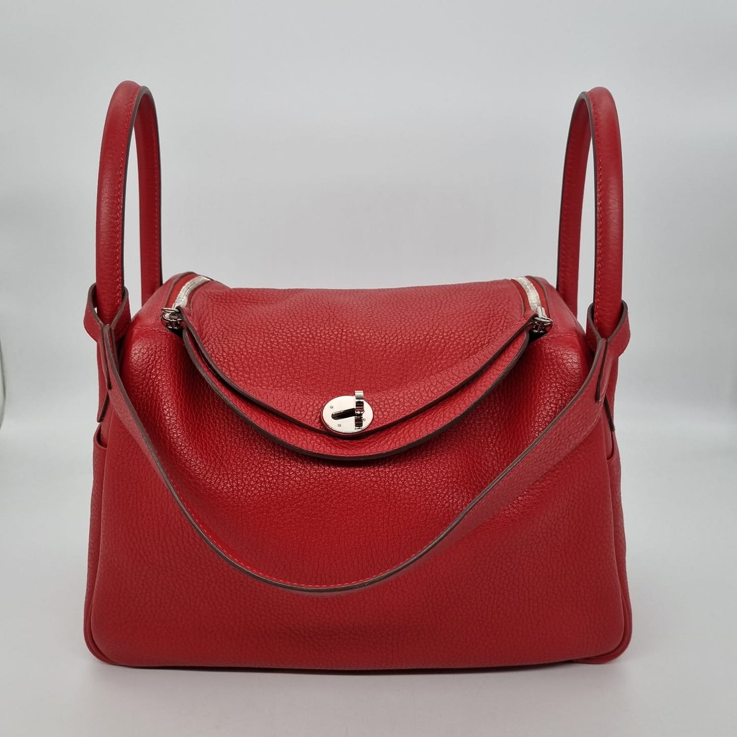 Hermes Lindy 30 Rouge Clemence PHW #X 2016 Size 30x15x20