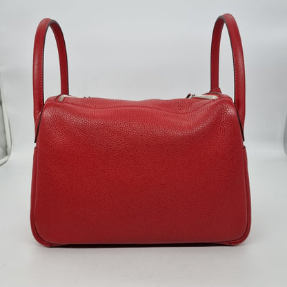 Hermes Lindy 30 Rouge Clemence PHW #X 2016 Size 30x15x20