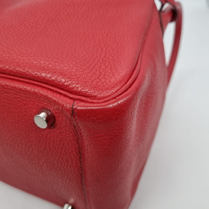 Hermes Lindy 30 Rouge Clemence PHW #X 2016 Size 30x15x20