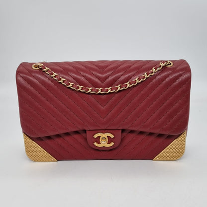 Chanel Rock The Corner Flap Bag Red #26