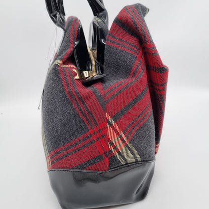 Viviene Westwood Tartan Handbag Size 38x17x30