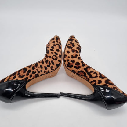 Jimmy Choo Leopard Printed Ponyhair Heels Size 37,5 insole 24.5