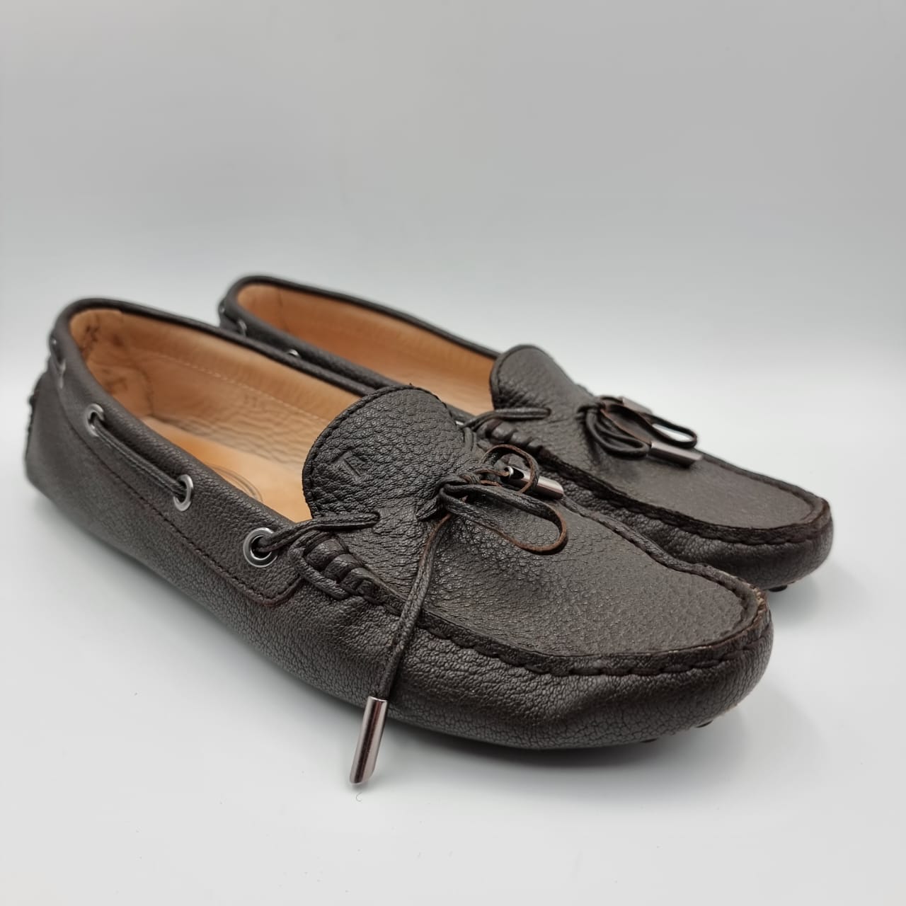 Tod's Gommini Slip On Leather Brown Size 37,5/25