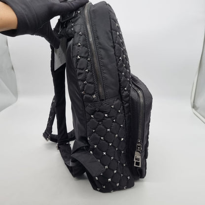 Valentino Garavani Rockstud Backpack Spike Black Size 30x10x40