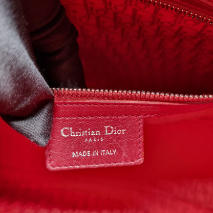 Dior Lady Dior Leather Red 2010 Size 32x11x25