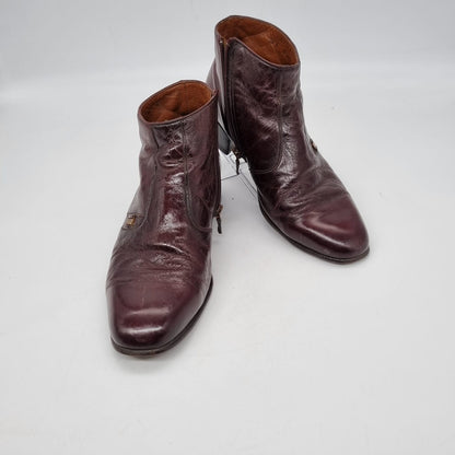 Bally Ankle Club Boots Leather Brown Size 5,5E/25,5