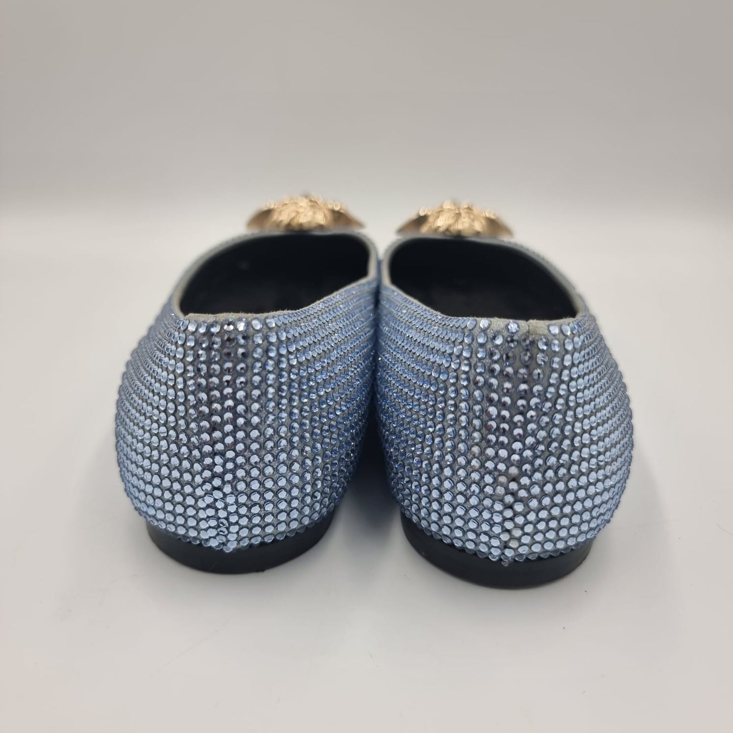 Versace flat shoes pearl blue Size 38/25