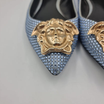 Versace flat shoes pearl blue Size 38/25