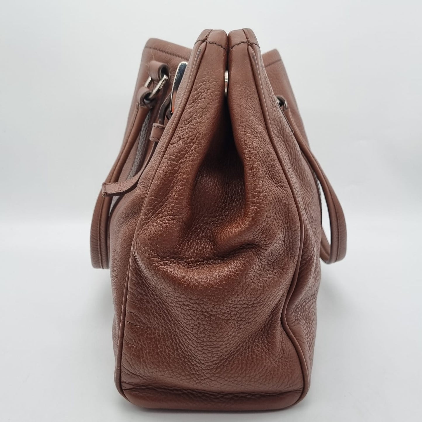 Prada Vitello Daino Strip Bruciato 2005 Size 37x10x25