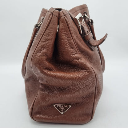 Prada Vitello Daino Strip Bruciato 2005 Size 37x10x25