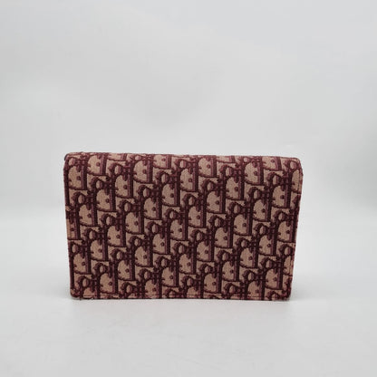 Dior Oblique Saddle Pouch Maroon 2019 Size 21x4x14