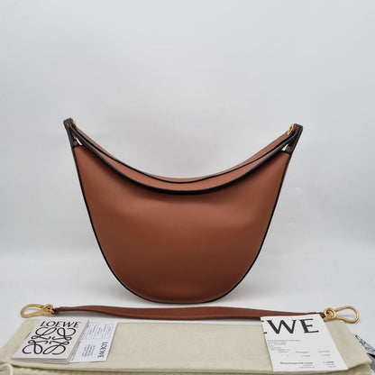 Loewe Luna Small Leather Shoulder Bag Tan 2023 Size 13x8x18