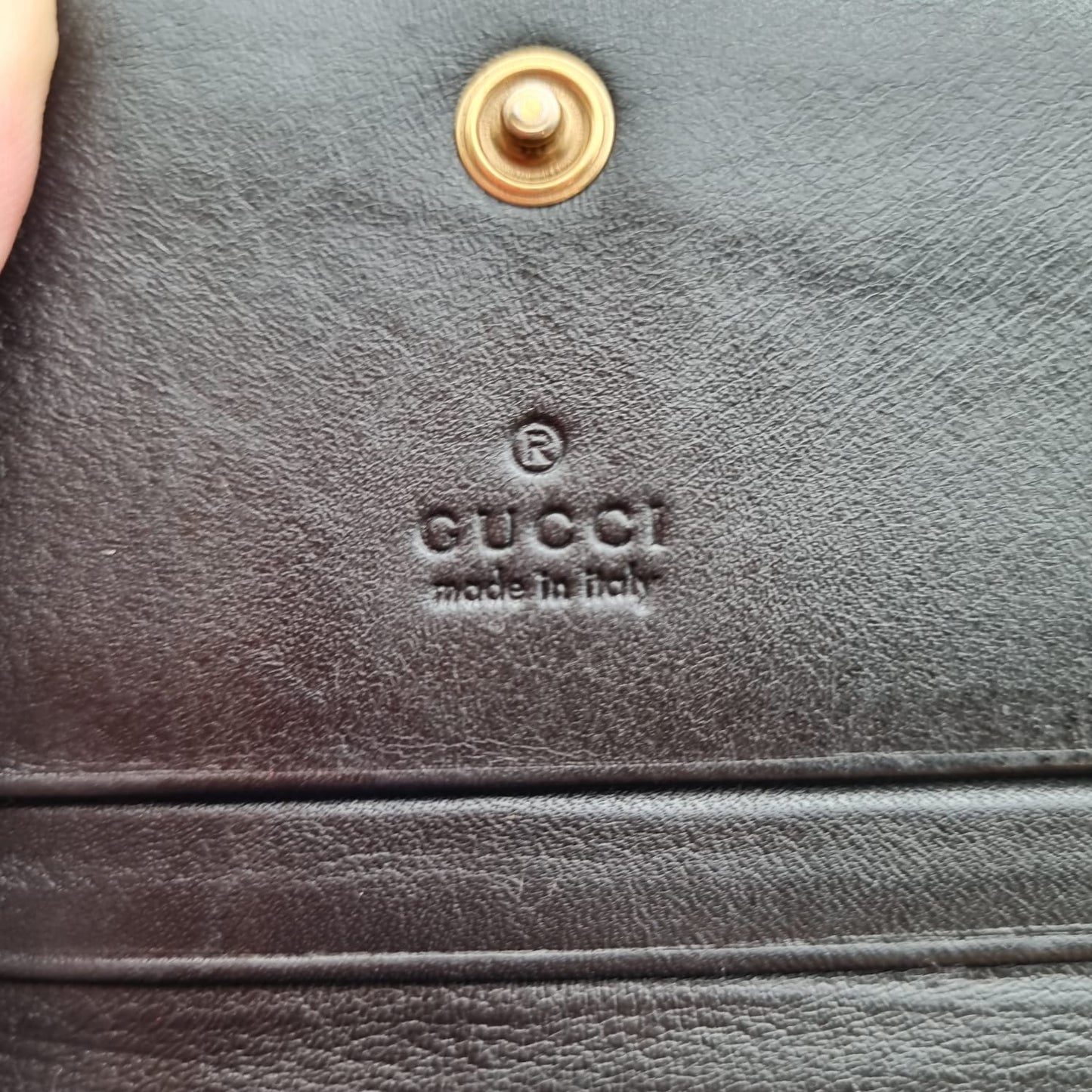 Gucci GG Marmont Compact Walet Black And White Size 11x9