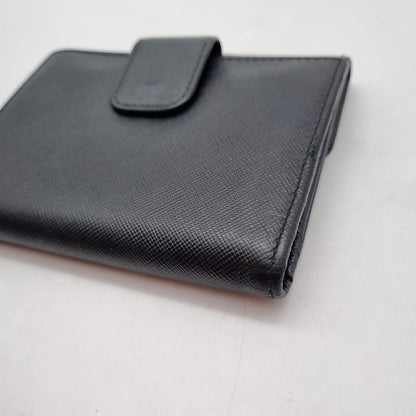 Prada Bifold Wallet Black Size 12x10