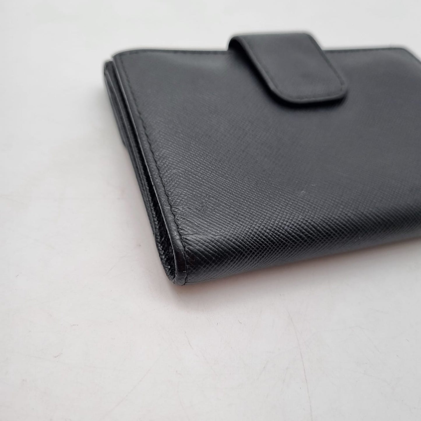 Prada Bifold Wallet Black Size 12x10