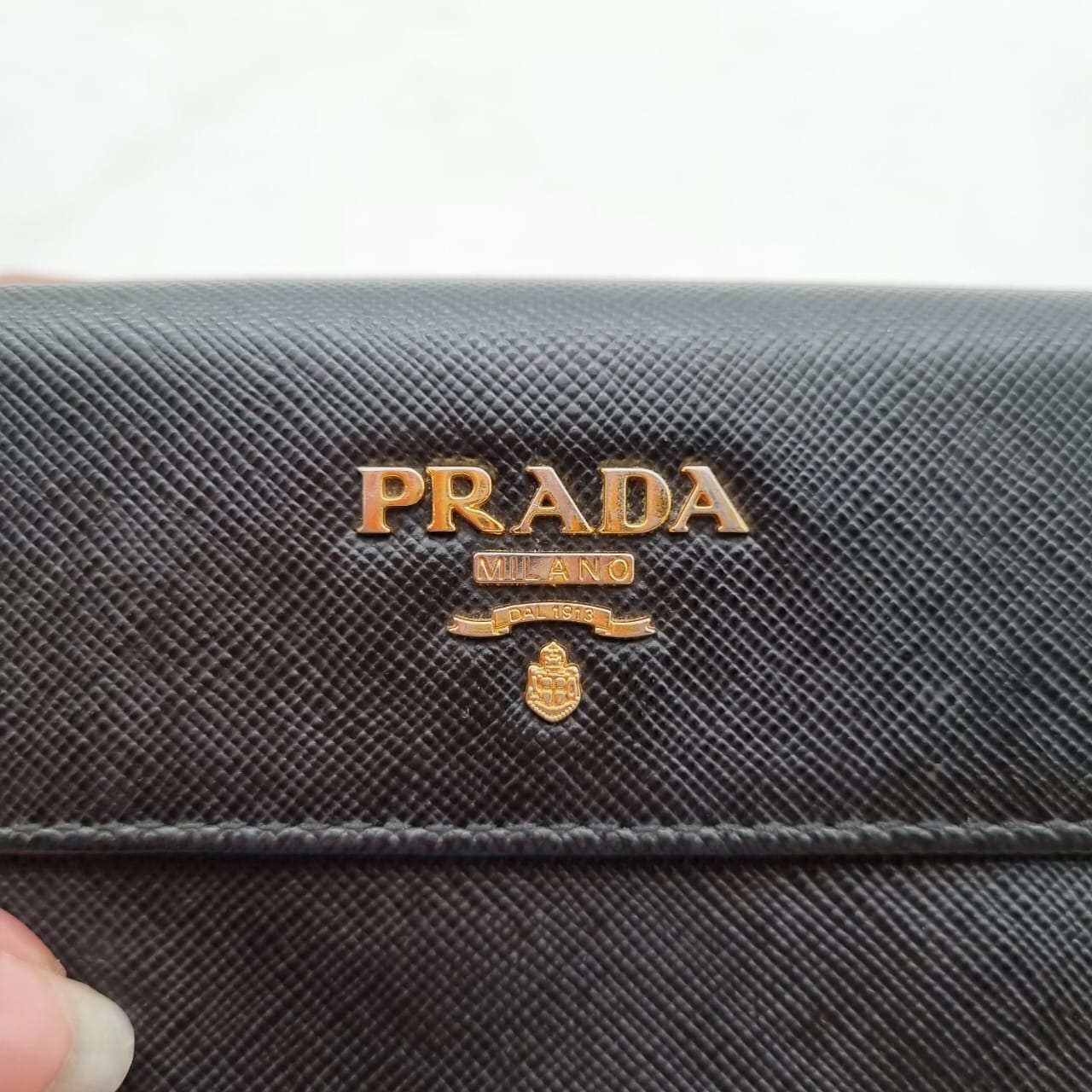 Prada Bifold Wallet Black Size 12x10