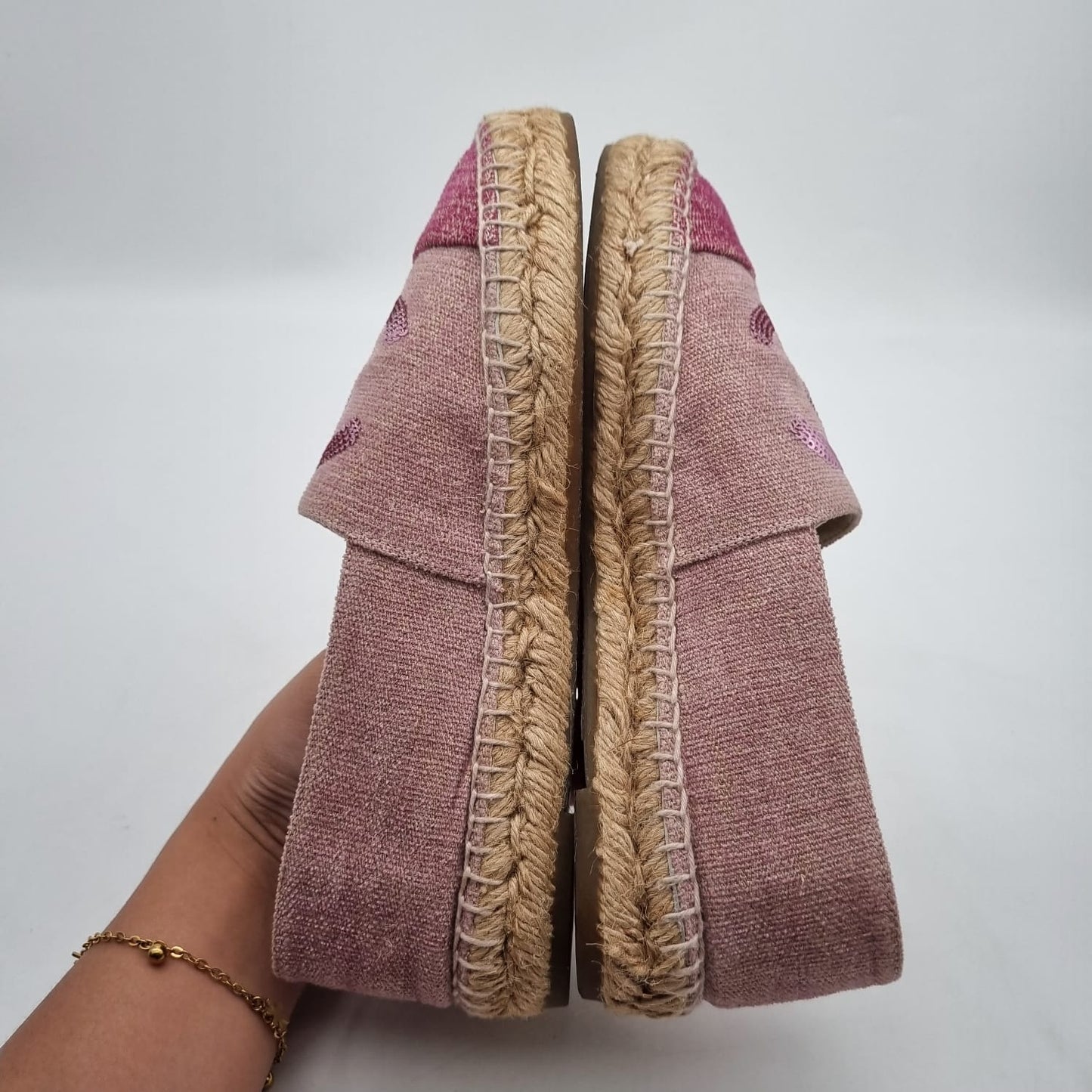 Chanel Espadrilles Canvas Pink Size 37/23