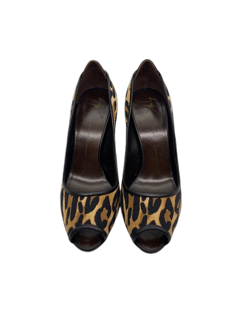 Giuseppe Zanotti Heels Leopard Black Size 38/25 Dari Ujung