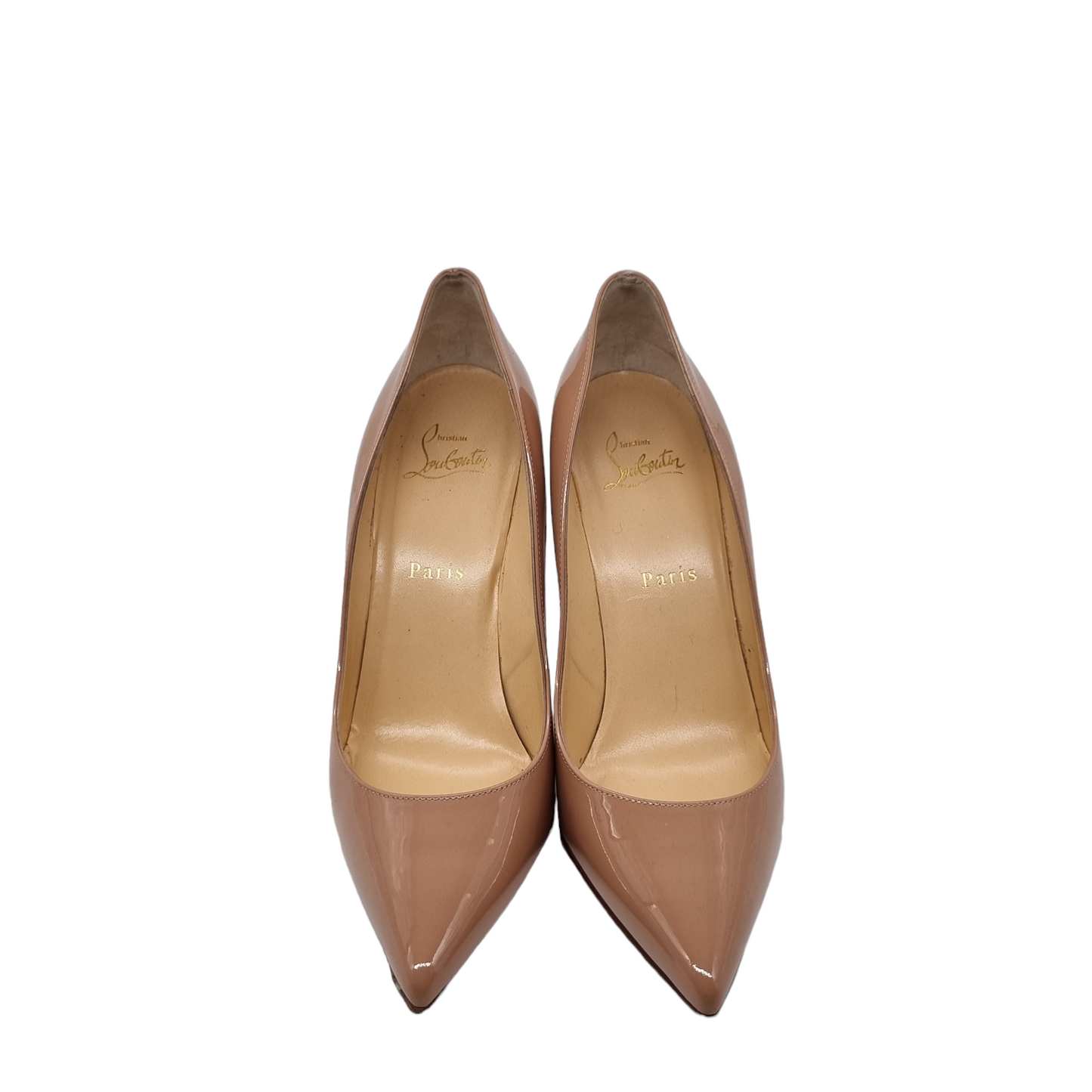 Christian Louboutin Pigalle Patent Nude Size 38,5/25 Dari Ujung