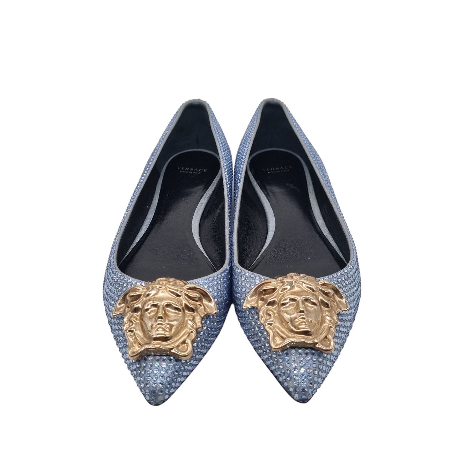 Versace flat shoes pearl blue Size 38/25