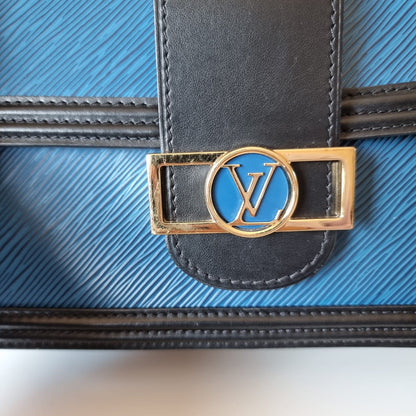 Louis Vuitton Dauphine MM Epi Navy Black 2020 Size 25x10x17