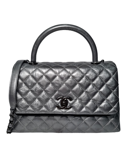 Chanel Coco Handle Medium Mettalic Aged Calfskin RHW #29