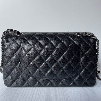 Chanel Classic Medium Caviar Quilted Black SHW #23