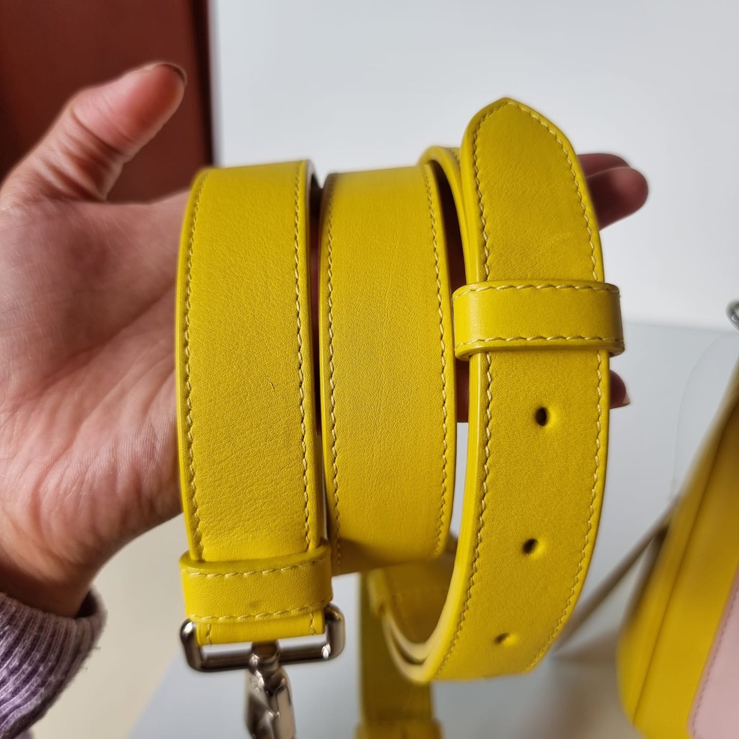 Dior Be Dior Mini Flap Handbag Yellow Pink 2015 Size 20x10x18