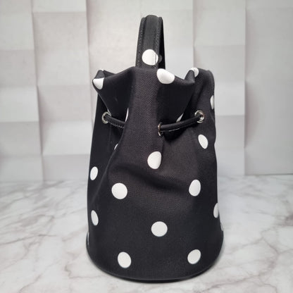 Balenciaga Wheet Drawstring Bucket Bag XS Polka #T