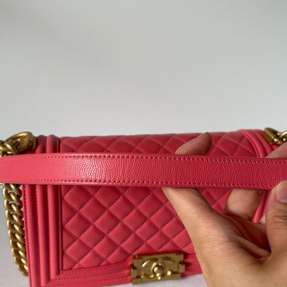 Chanel Boy Pink Caviar GHW #25