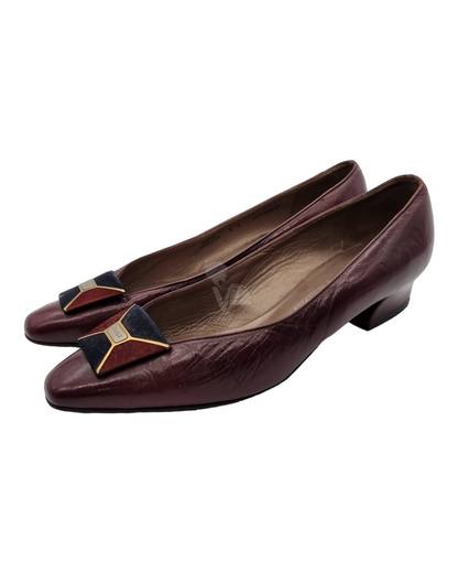 Bally Heels Burgundy