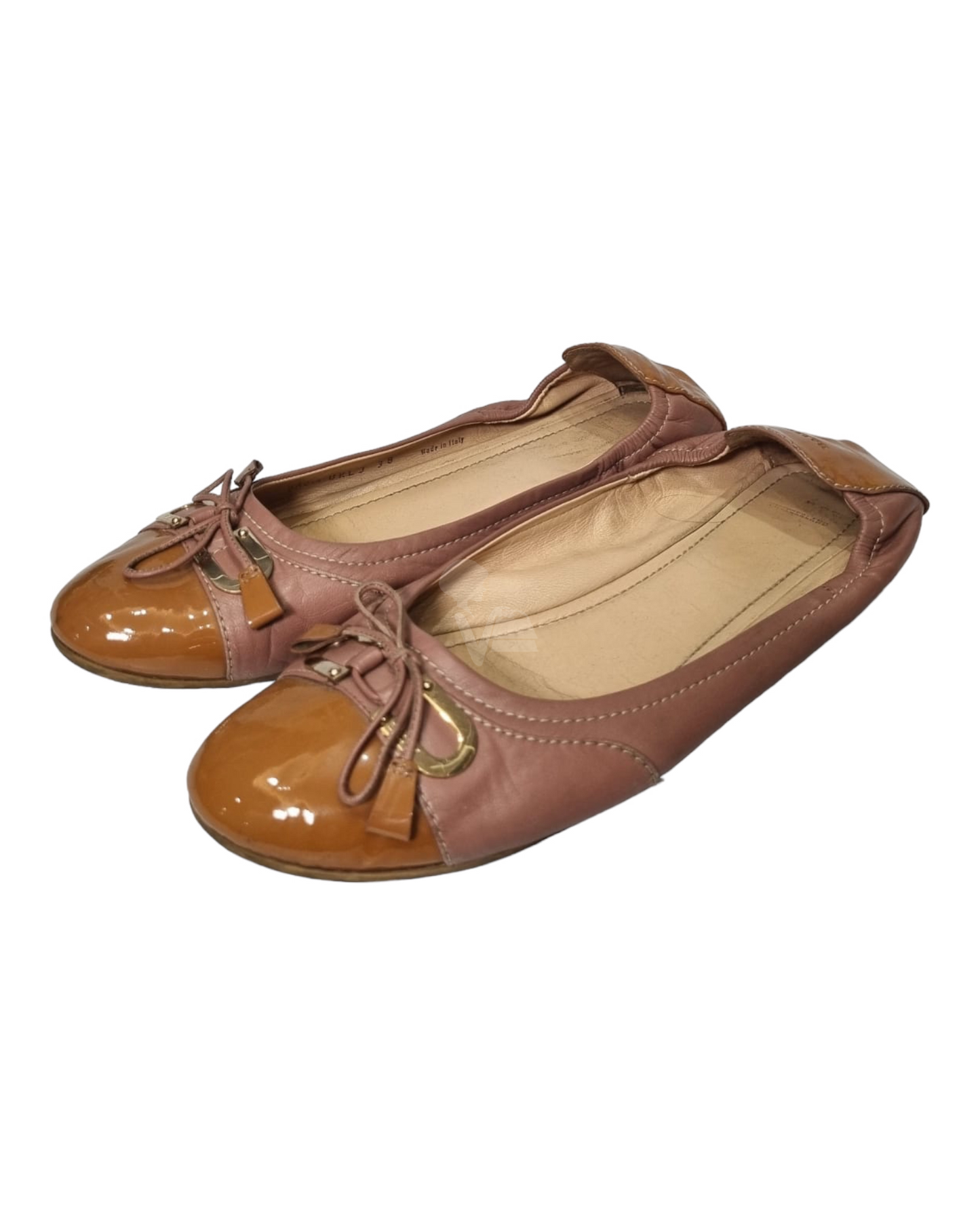 Bally Flat Shoes Pink Mustard