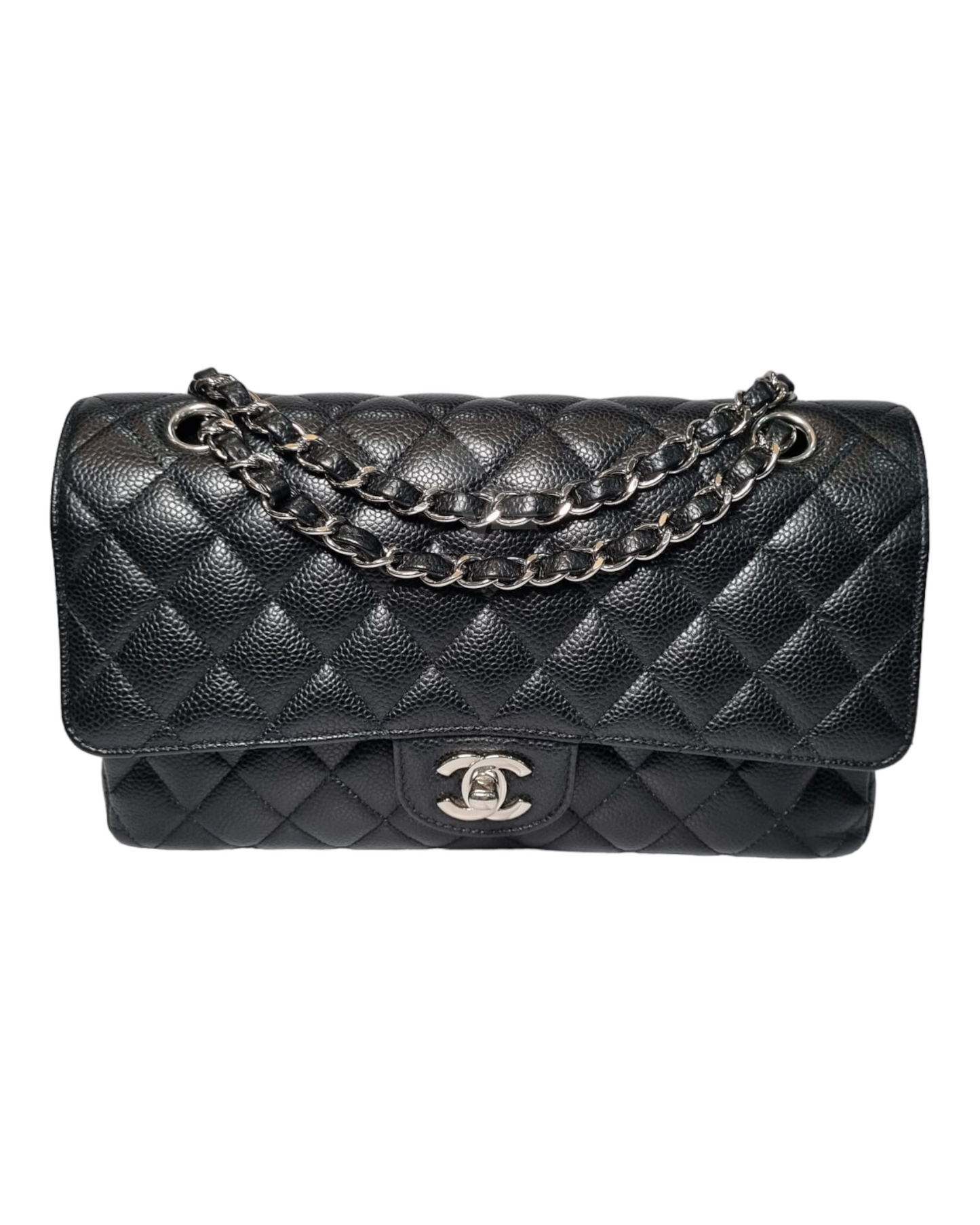 Chanel Classic Medium Caviar Quilted Black SHW #23