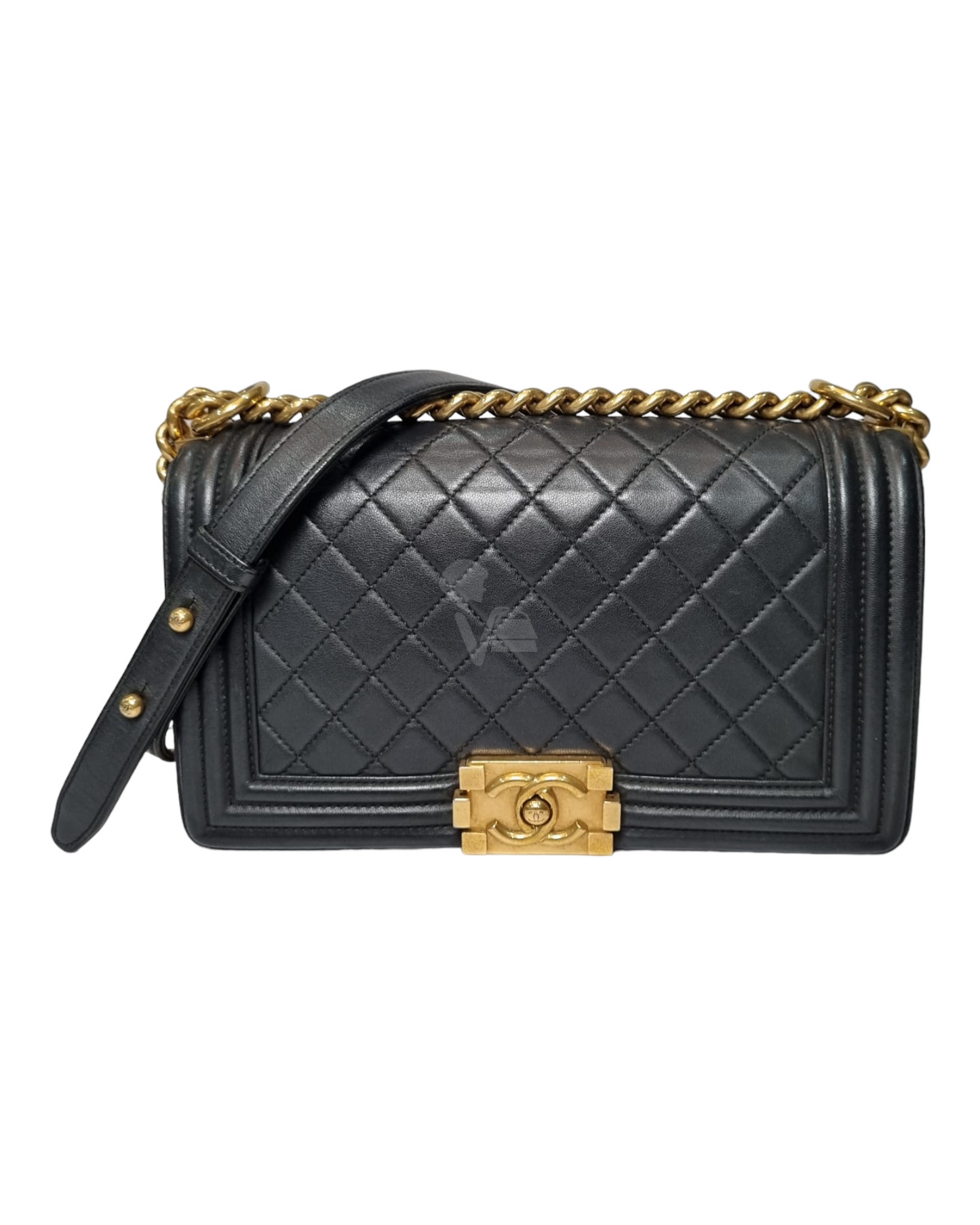 Chanel Boy Black GHW Lambskin #21