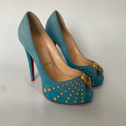 Christian Louboutin Heels Blue Mint