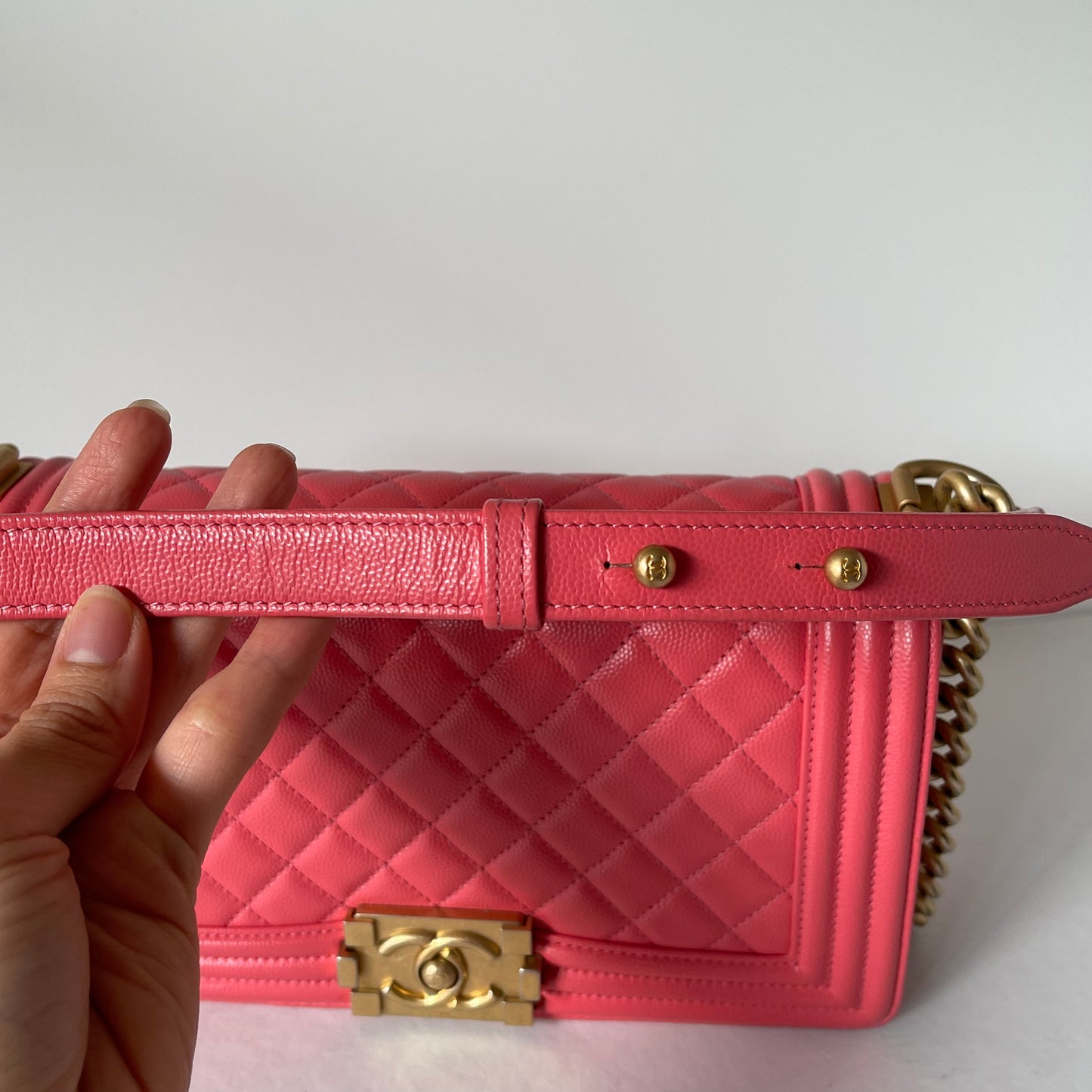 Chanel Boy Pink Caviar GHW #25