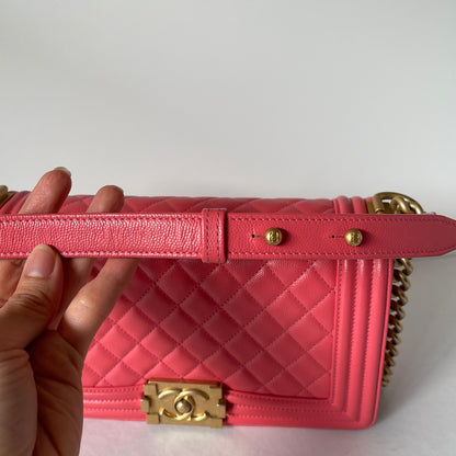 Chanel Boy Pink Caviar GHW #25