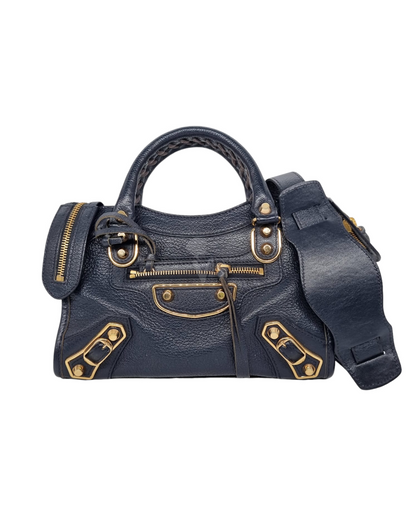 Balenciaga Mini City Dark Navy Edge GHW #E 2015