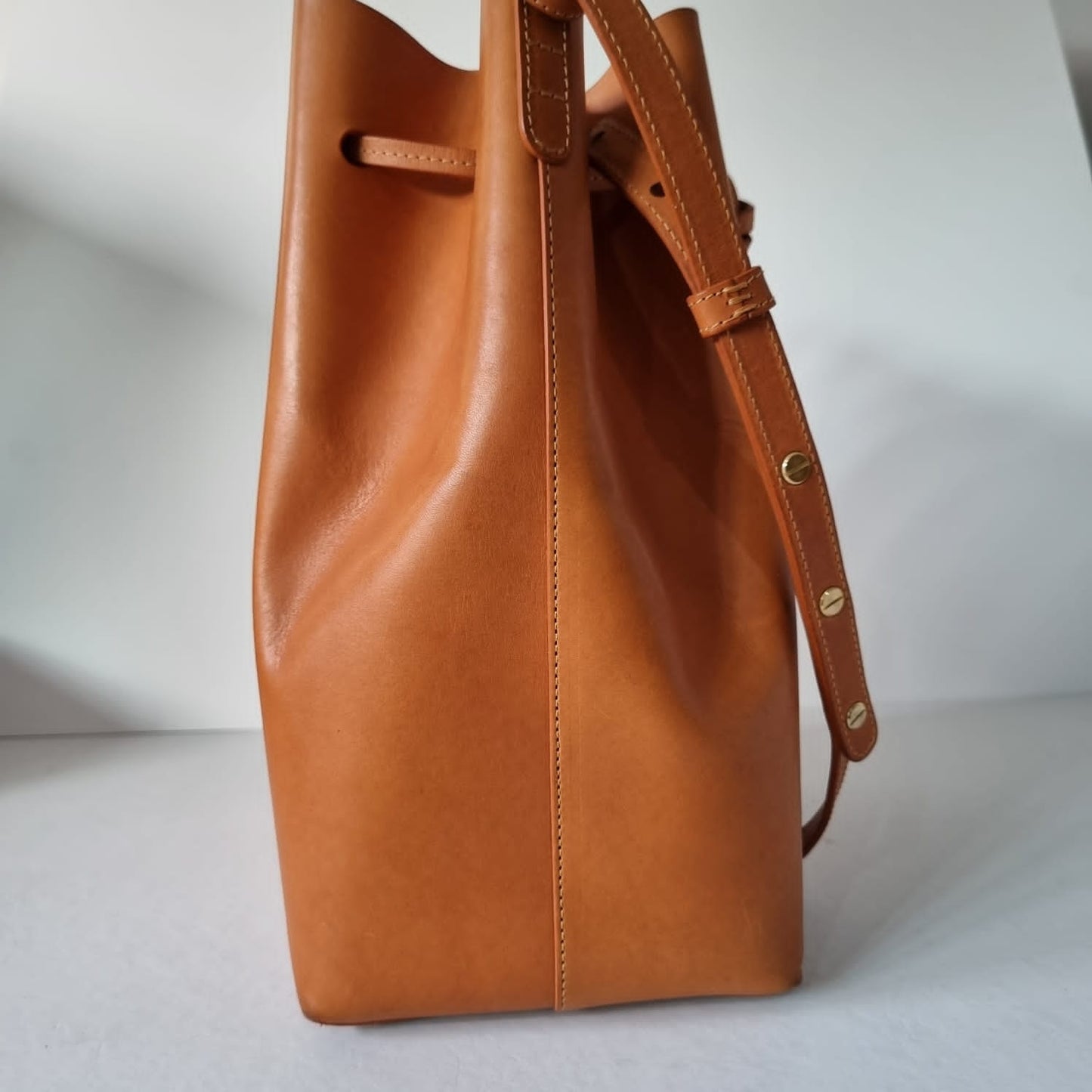 Mansur Gavriel Bucket Bag Tan Size 23x15x30