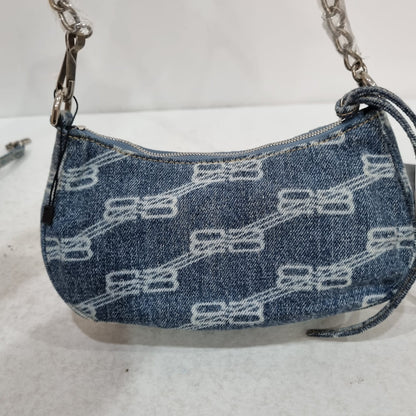 Balenciaga Le Cagole XS BB Logo Blue Denim #Q New