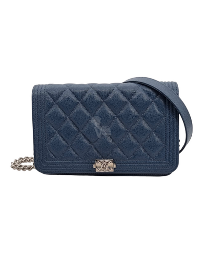 Chanel Boy Wallet On Chain Blue #28