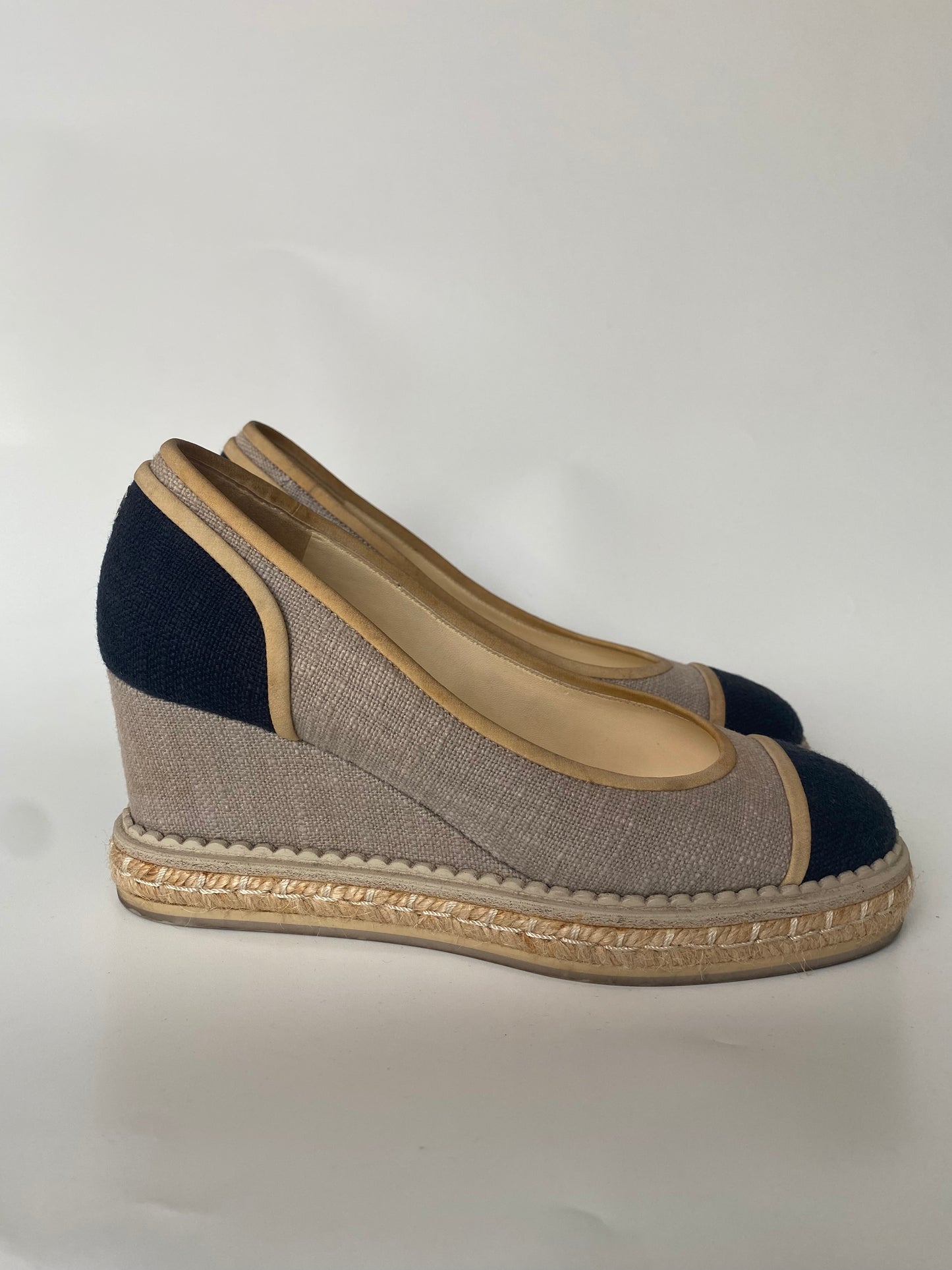 Chanel Espa Wedges Grey Blue