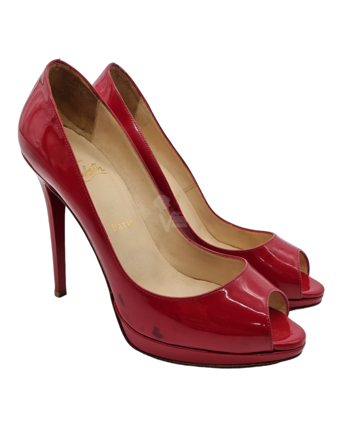 Christian Louboutin Yolanda 120 Patent Calf Red Size 39/25