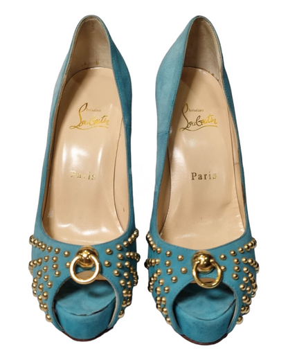 Christian Louboutin Heels Blue Mint