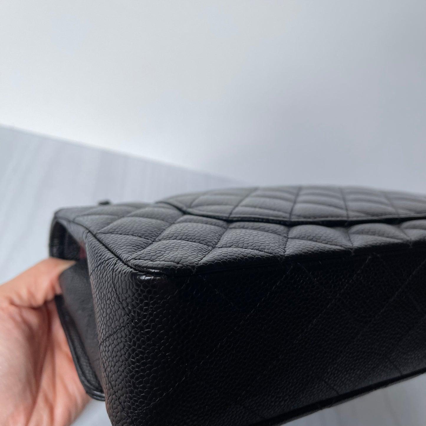 Chanel Classic Medium Caviar Quilted Black SHW #23