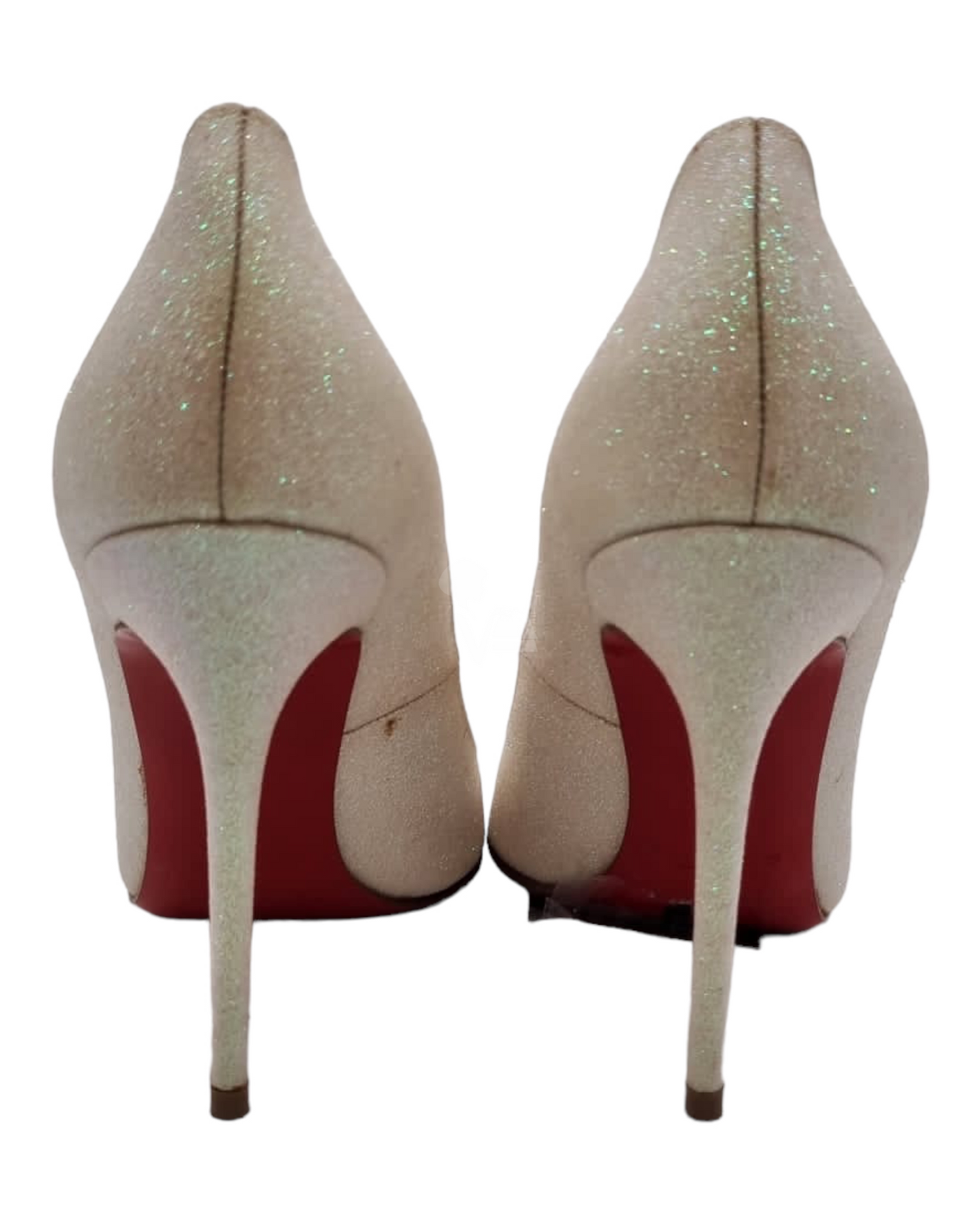 Christian Louboutin Heels White Glitter Size 37,5/26