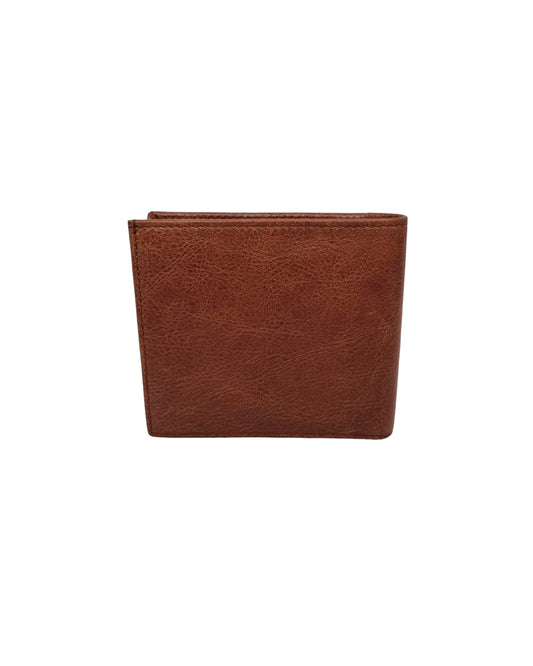 Balenciaga Bifold Men Wallet Brown Leather